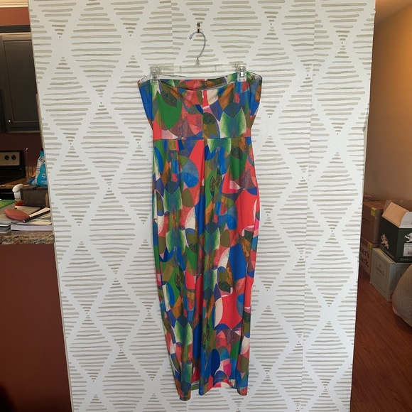 Colorful Strapless Dress - Picture 3 of 3